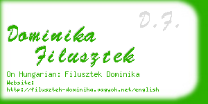 dominika filusztek business card